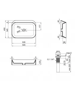 Раковина-чаша Qtap Scorpio 550х390х120 Matt black з донним клапаном QT14112243MB