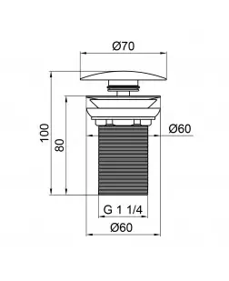 Донний клапан для раковини Qtap Liberty ANT L03