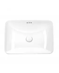 Раковина Qtap Jay 590х410х155 White з донним клапаном QT0711K425W