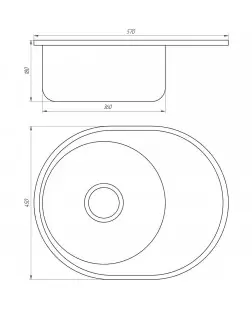 Мийка кухонна Mira MR 5745 E Satin 0.6