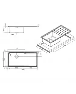 Кухонна мийка Apell Linear Plus LNP1001FLBC Brushed