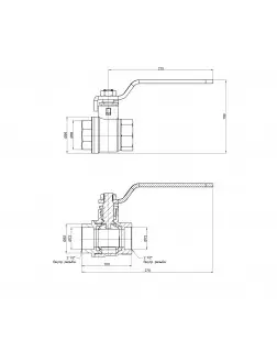 Кран кульовий SD Plus 2" 1/2 ВР для води (важіль) SD600W63