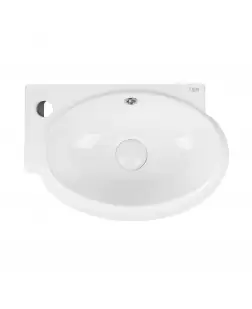 Раковина Qtap Leo 430x290x140 White з донним клапаном QT11115011LW