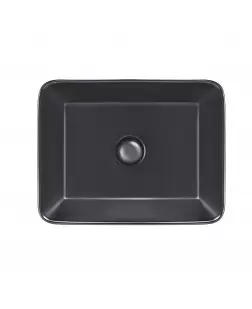 Раковина-чаша Qtap Tern 475х370х140 Matt black з донним клапаном QT172074MBMB