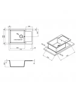 Кухонна мийка Lidz 781x510/200 GRF-13 (LIDZGRF13781510200)