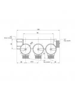 Колектор Icma 3/4" 3 виходи №227