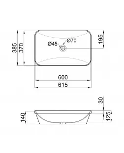 Раковина Qtap Scorpio 610х380х150 White з донним клапаном QT1411K491W