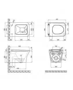 Унітаз підвісний Qtap Gemini безобідковий з сідінням Soft-close QT25332614EW