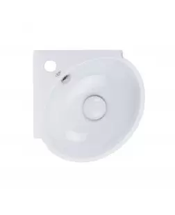 Раковина Qtap Leo 390x365x130 White з донним клапаном QT11115010W