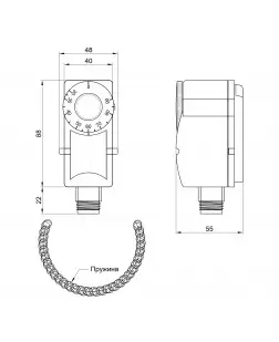 Термостат SD Plus накладний з пружиною SD349