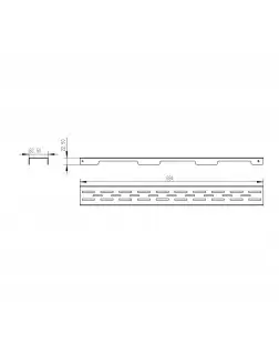 Решітка для лінійного трапу Qtap Grate FD700 (BLA)