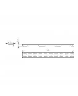 Решітка для лінійного трапу Qtap Grate FD600 (PVD)