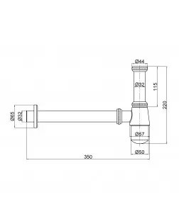 Сифон Lidz Tani 02 LDTAN02CRM32528 Chrome