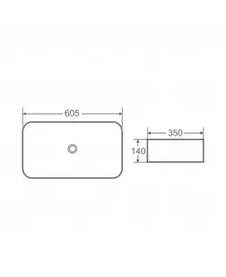 Раковина-чаша Qtap Tern 605x350x140 White QT17112270WN