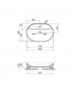 Раковина Qtap Scorpio 610x400x120 White QT14112203WN