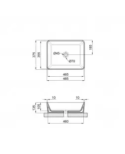 Раковина-чаша Qtap Tern 475х370х140 White QT17112074WN