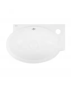 Раковина Qtap Leo 430x290x140 White з донним клапаном QT11115011RW