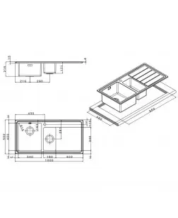 Кухонна мийка Apell Linear Plus LNP1002FRBC Brushed