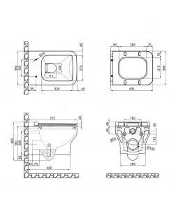 Унітаз підвісний Qtap Cardinal з сідінням Soft-close QT0433C660HW