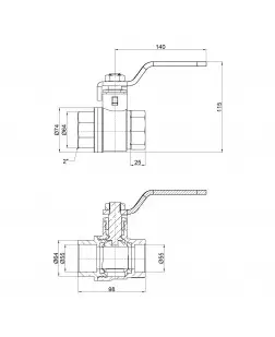 Кран кульовий SD Plus 2" ВР для води (важіль) SD600W50