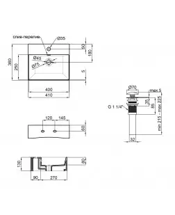 Раковина Qtap Nando K 410х355х125 White з донним клапаном QT12117041KW