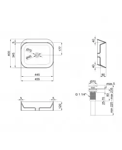 Раковина-чаша Qtap Scorpio 450х390х120 Matt black з донним клапаном QT14112242MBMB