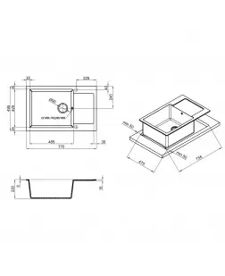 Кухонна мийка Lidz 781x510/200 GRA-09 (LIDZGRA09781510200)