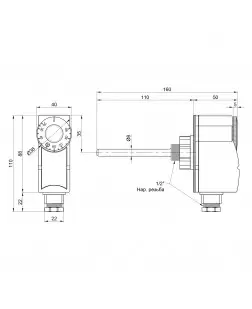 Термостат SD Plus погружний 1/2" SD348