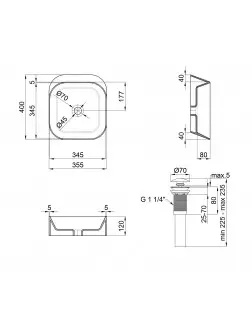 Раковина-чаша Qtap Scorpio 350х390х120 White з донним клапаном QT14112241W