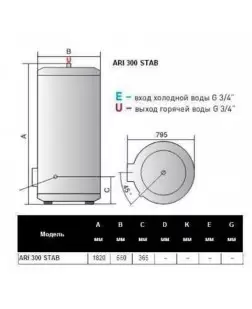 Водонагрівач ARISTON ARI STAB 300 570 THER MO EU