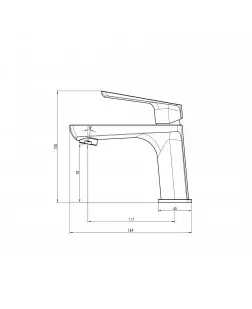 Змішувач для умивальника TOPAZ LEXI TL 21201-H57-WW